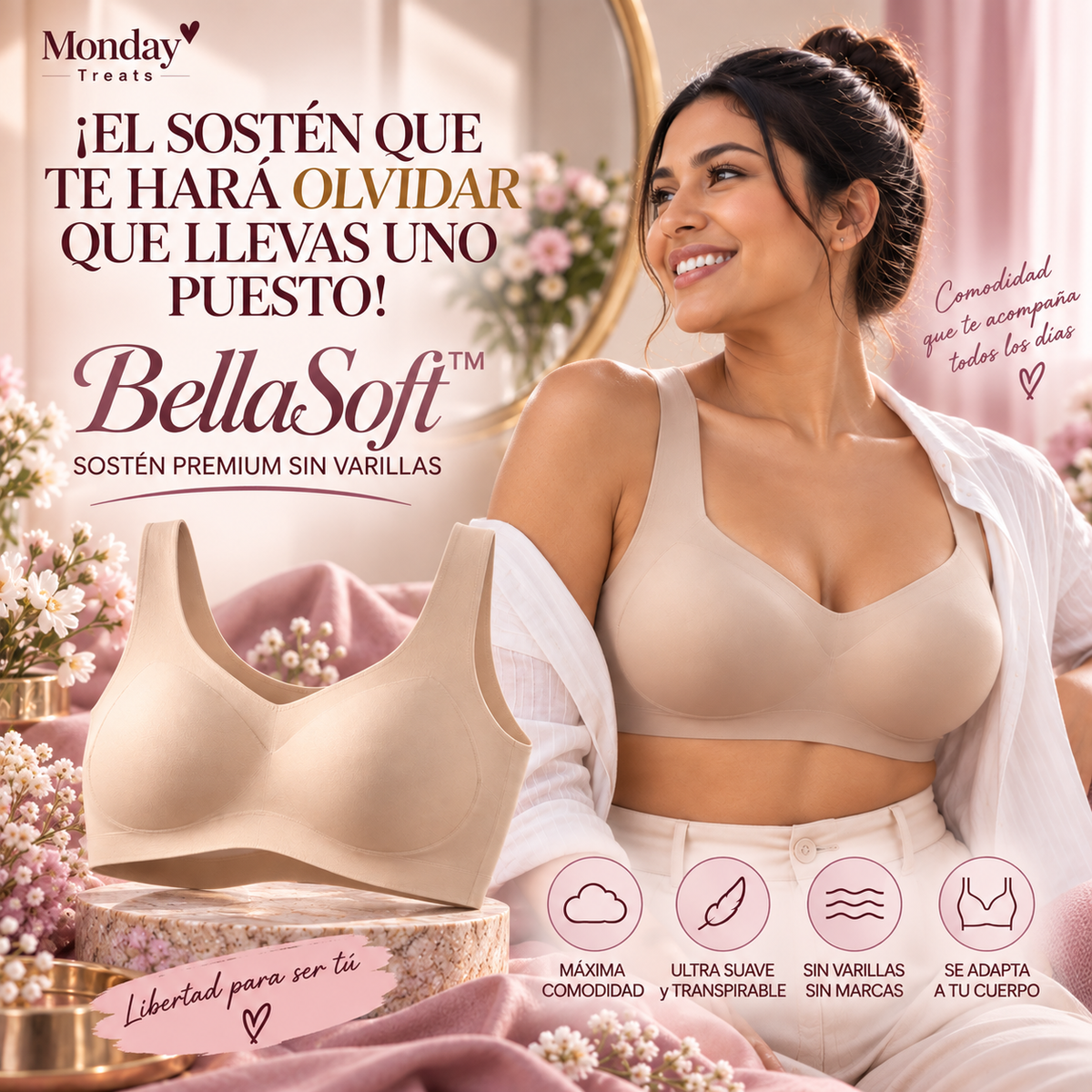 BELLASOFT™: ¡OLVÍDATE DE SENTIR TU SOSTÉN TODO EL DÍA!